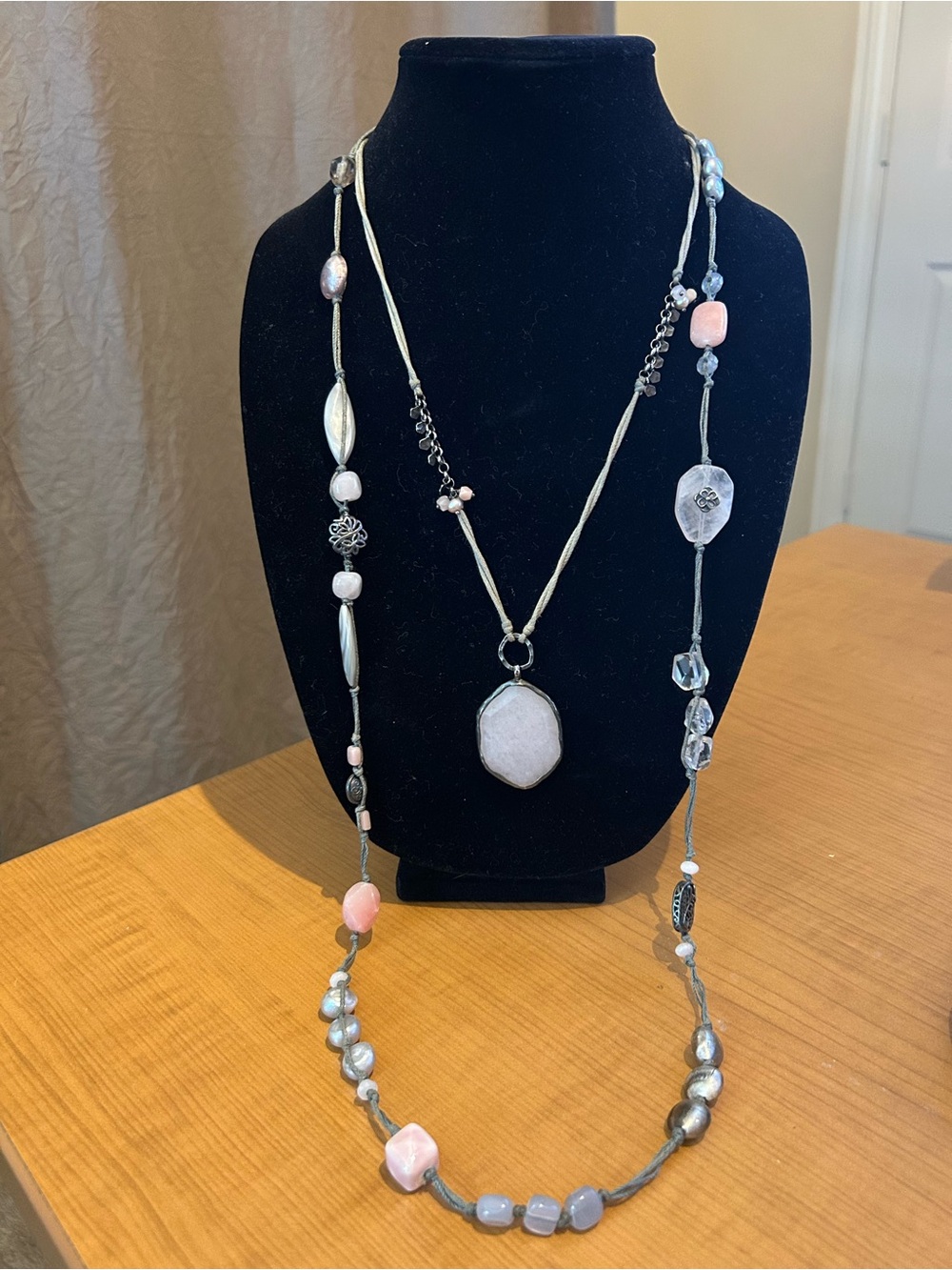 Silpada Sterling Silver Soapstone Necklace set